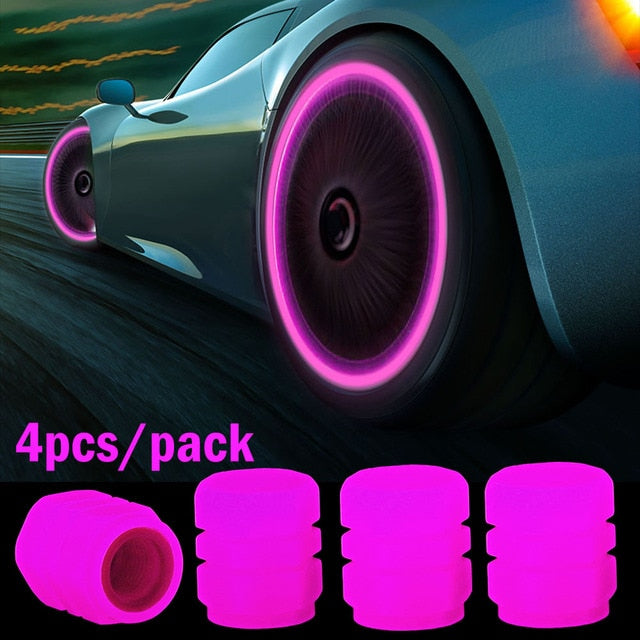 Fluorescent Night Glowing Valve Caps - K&L Trending Products