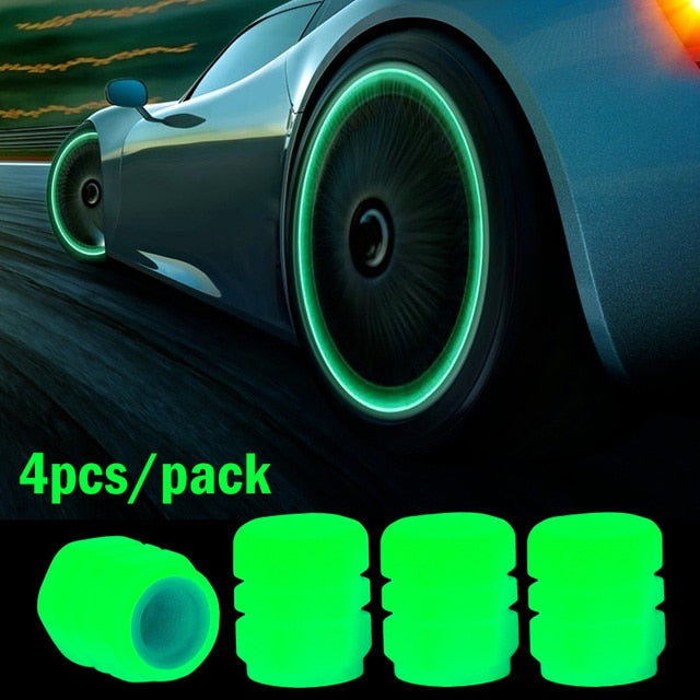 Fluorescent Night Glowing Valve Caps - K&L Trending Products