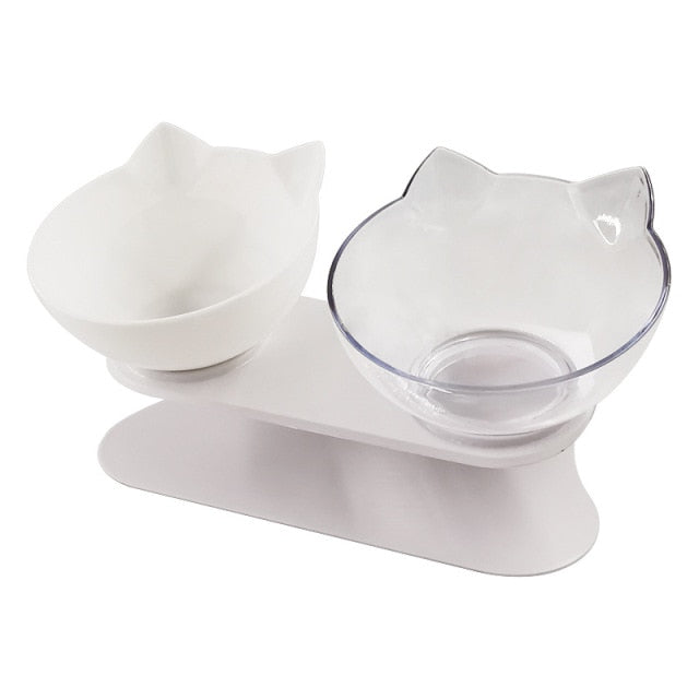 Pet Double Cat Bowl With Raised Stand - K&L Trending Products