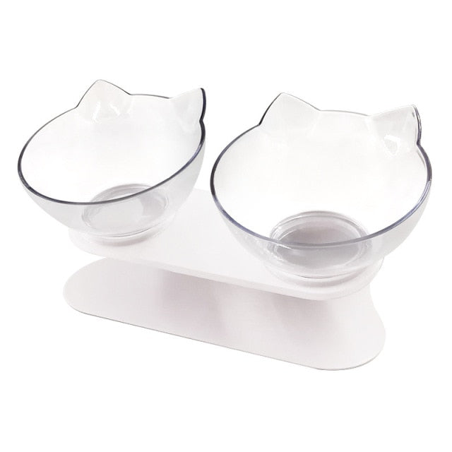 Pet Double Cat Bowl With Raised Stand - K&L Trending Products