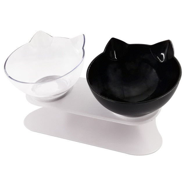 Pet Double Cat Bowl With Raised Stand - K&L Trending Products