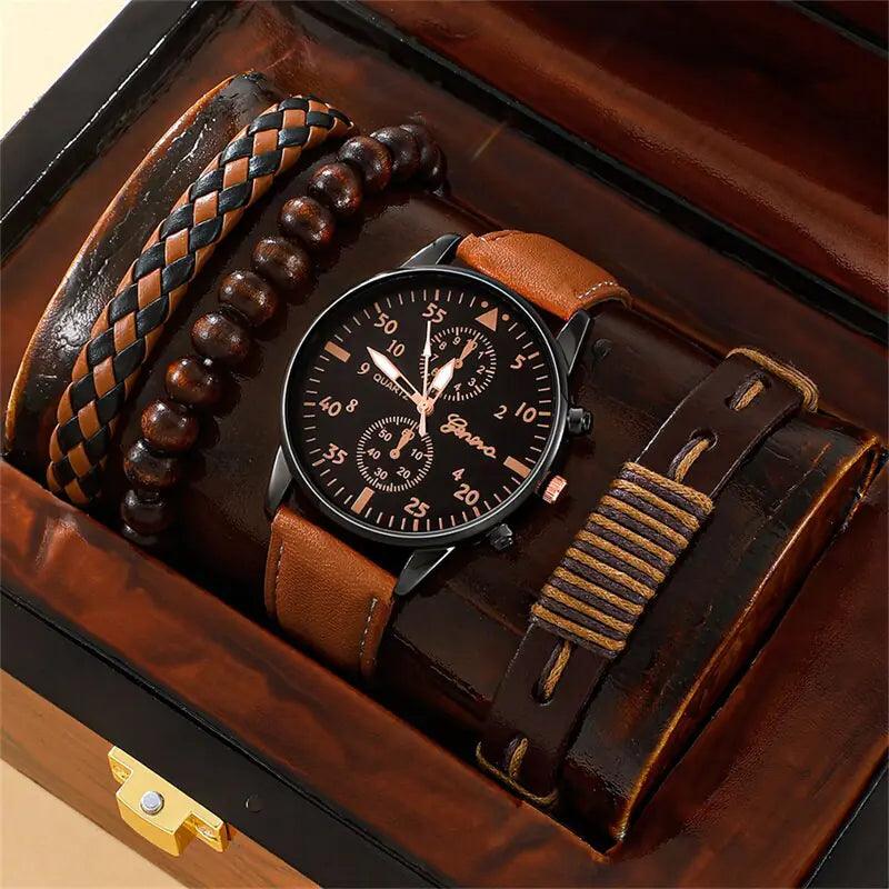 New Men's Watch Luxury Bracelet Set - K&L Trending Products