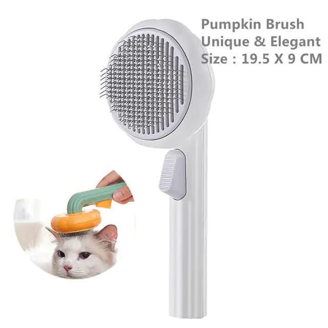 Pumpkin Pet Brush, Self Cleaning Slicker Brush - K&L Trending Products