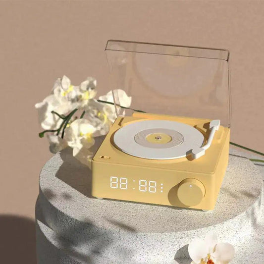 New Retro Vinyl Wireless Bluetooth Speaker Alarm Clock - K&L Trending Products
