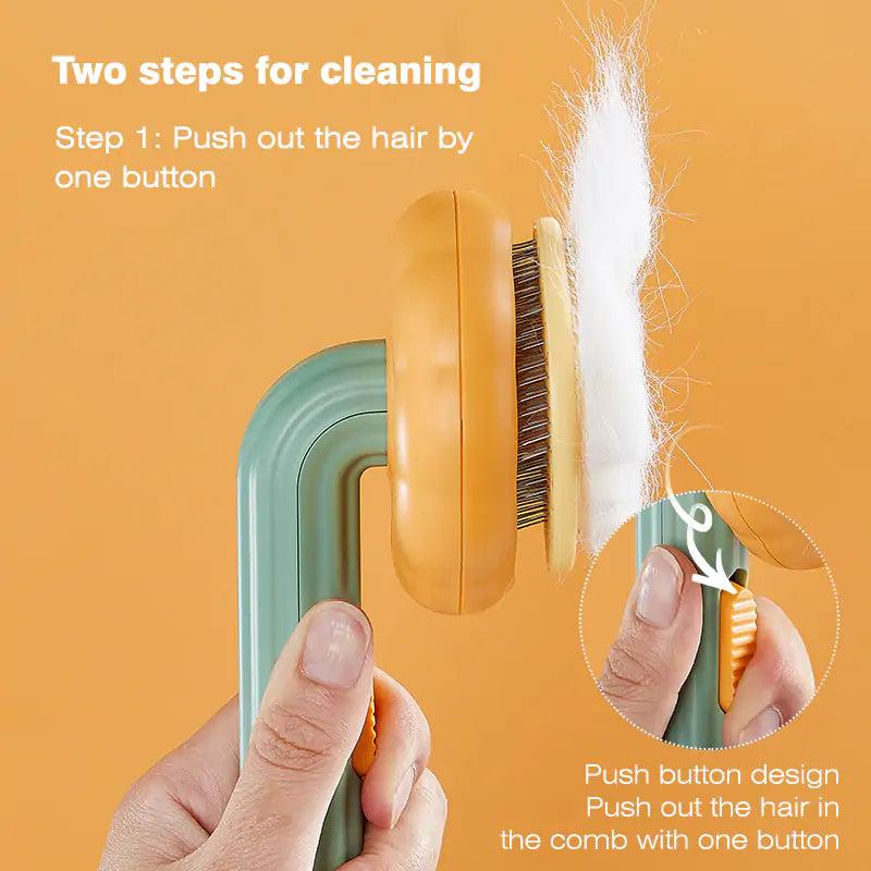 Pumpkin Pet Brush, Self Cleaning Slicker Brush - K&L Trending Products