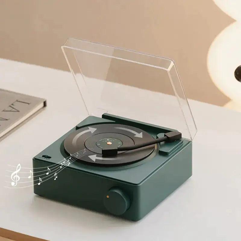 New Retro Vinyl Wireless Bluetooth Speaker Alarm Clock - K&L Trending Products