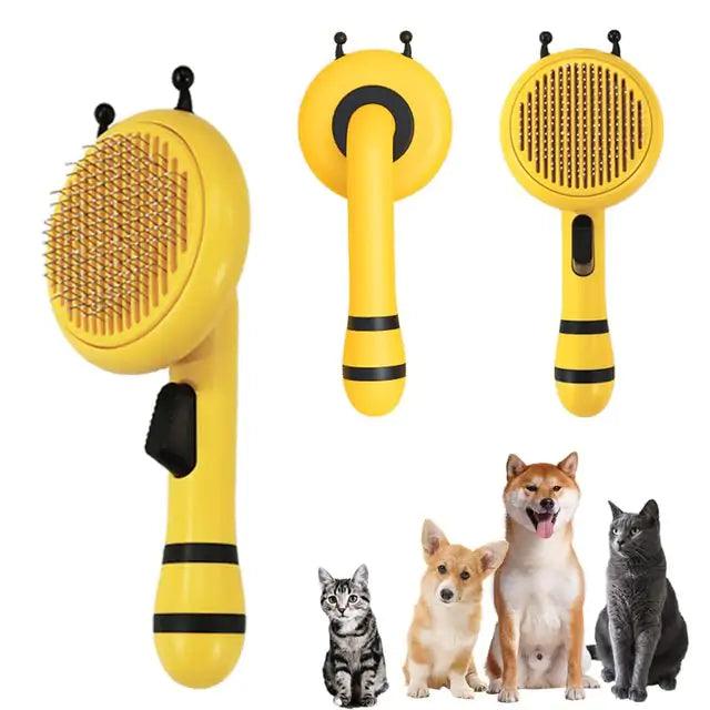 Pumpkin Pet Brush, Self Cleaning Slicker Brush - K&L Trending Products