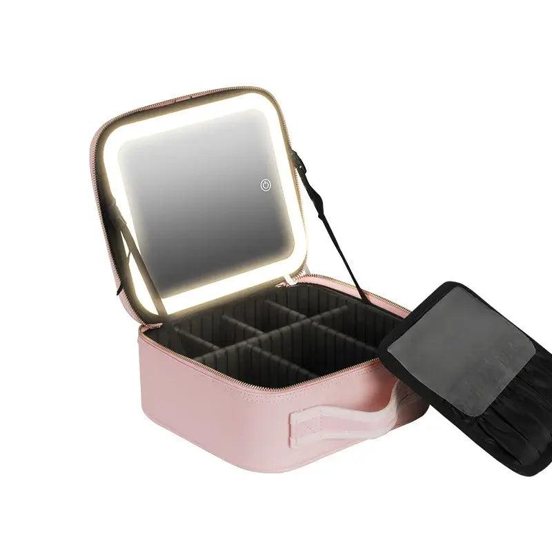 Smart LED Cosmetic Case with Mirror - K&L Trending Products