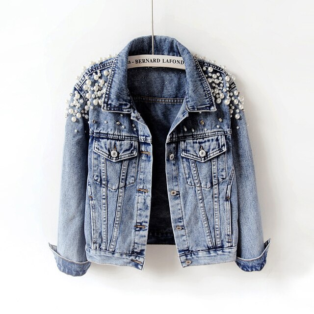 Pearl Casual Denim Jacket for Women - K&L Trending Products