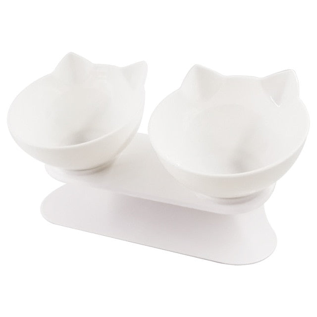 Pet Double Cat Bowl With Raised Stand - K&L Trending Products