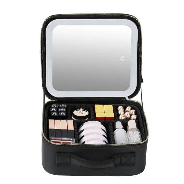 Smart LED Cosmetic Case with Mirror - K&L Trending Products