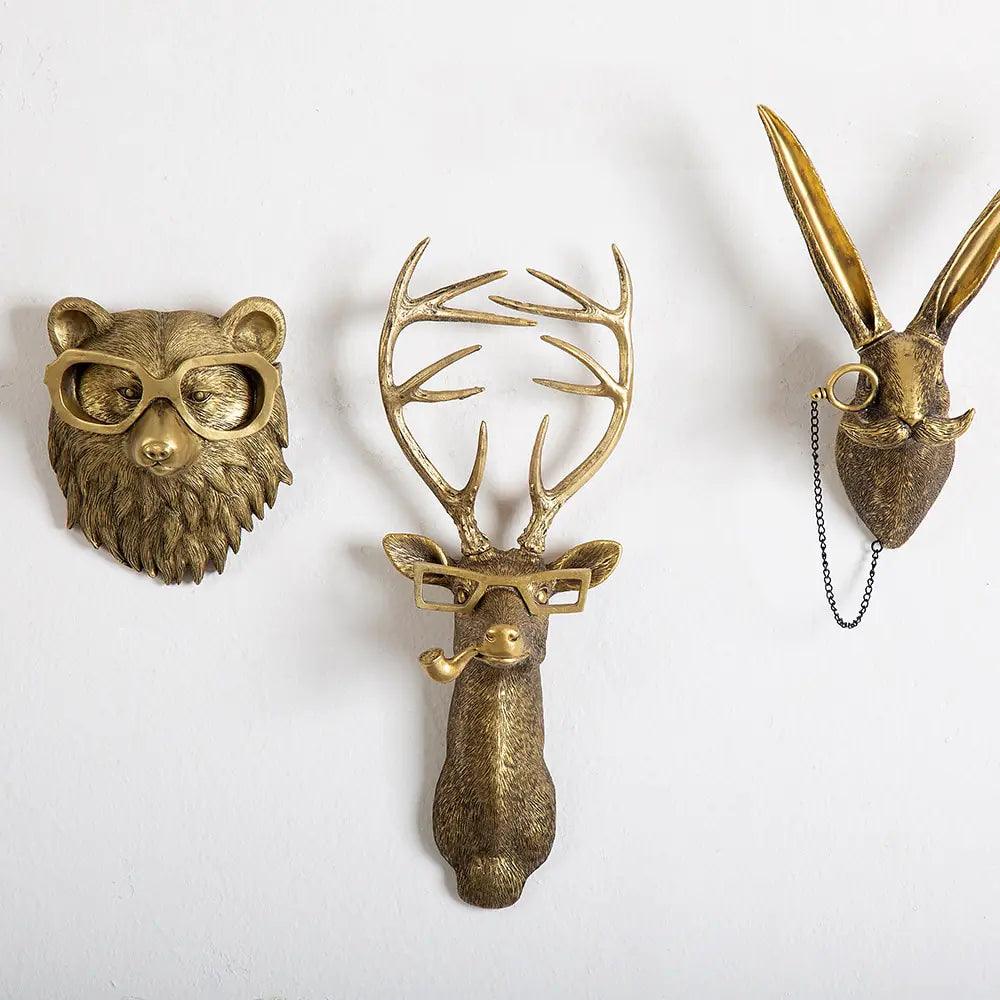 Antique Animal Wall Decorative Figurines - K&L Trending Products