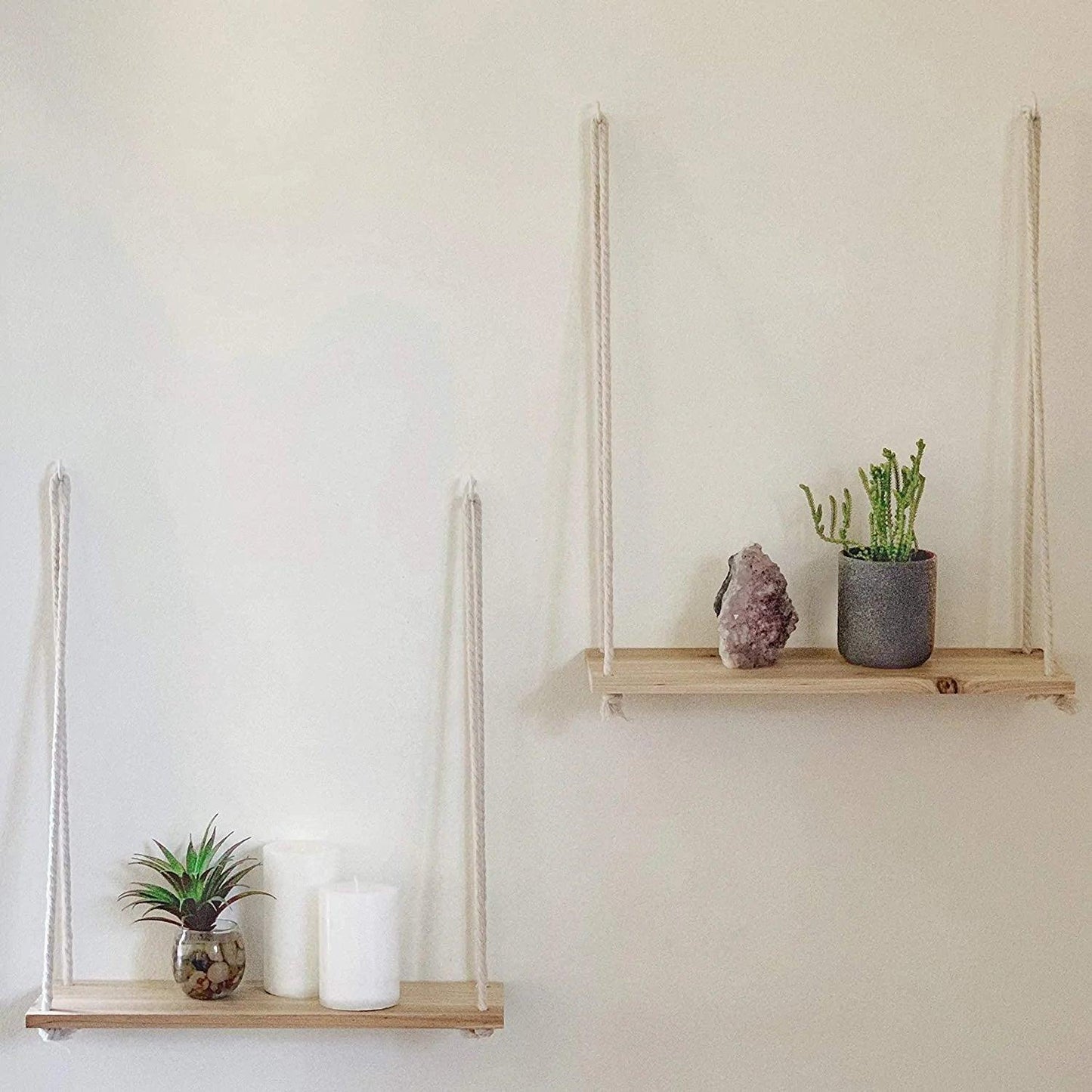 Wooden Rope Swing Shelf - K&L Trending Products