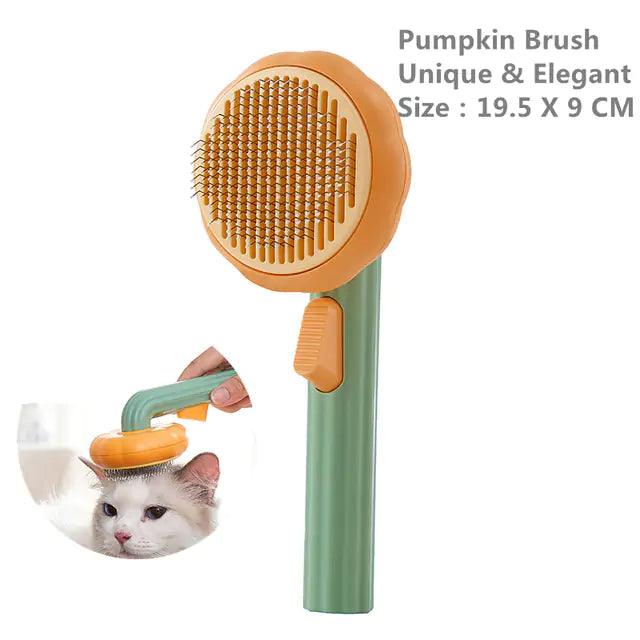 Pumpkin Pet Brush, Self Cleaning Slicker Brush - K&L Trending Products