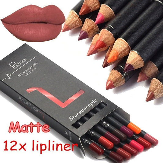 12 Colors Lip Liner Pencil - K&L Trending Products