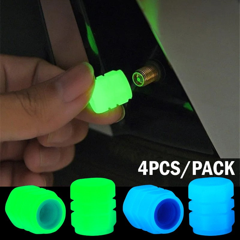 Fluorescent Night Glowing Valve Caps - K&L Trending Products