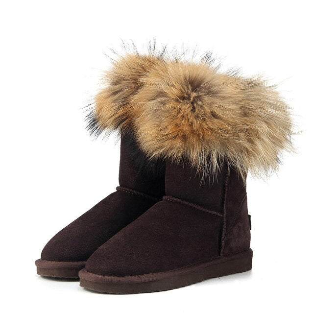 Women's Fox Fur Snow Boots - K&L Trending Products