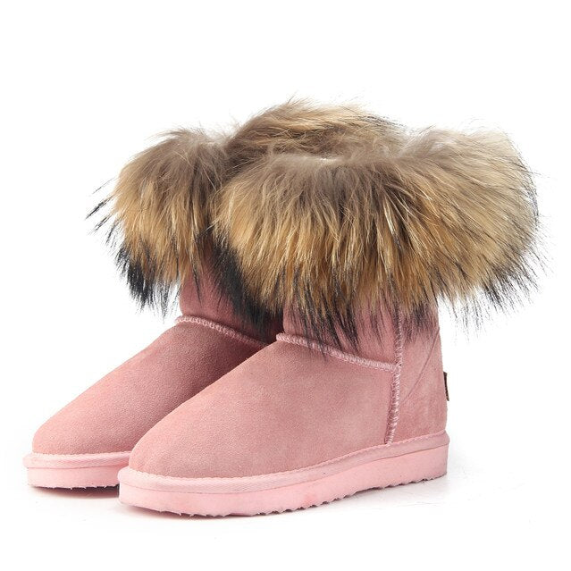 Women's Fox Fur Snow Boots - K&L Trending Products