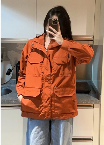 Orange Lightweight Jacket - K&L Trending Products