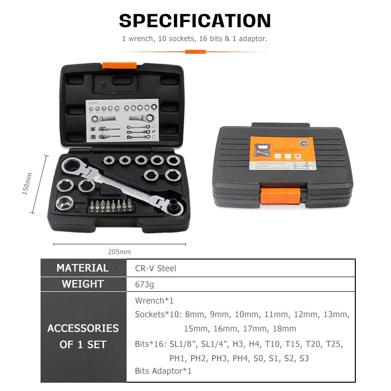 28 In 1 Socket Wrench Set - K&L Trending Products