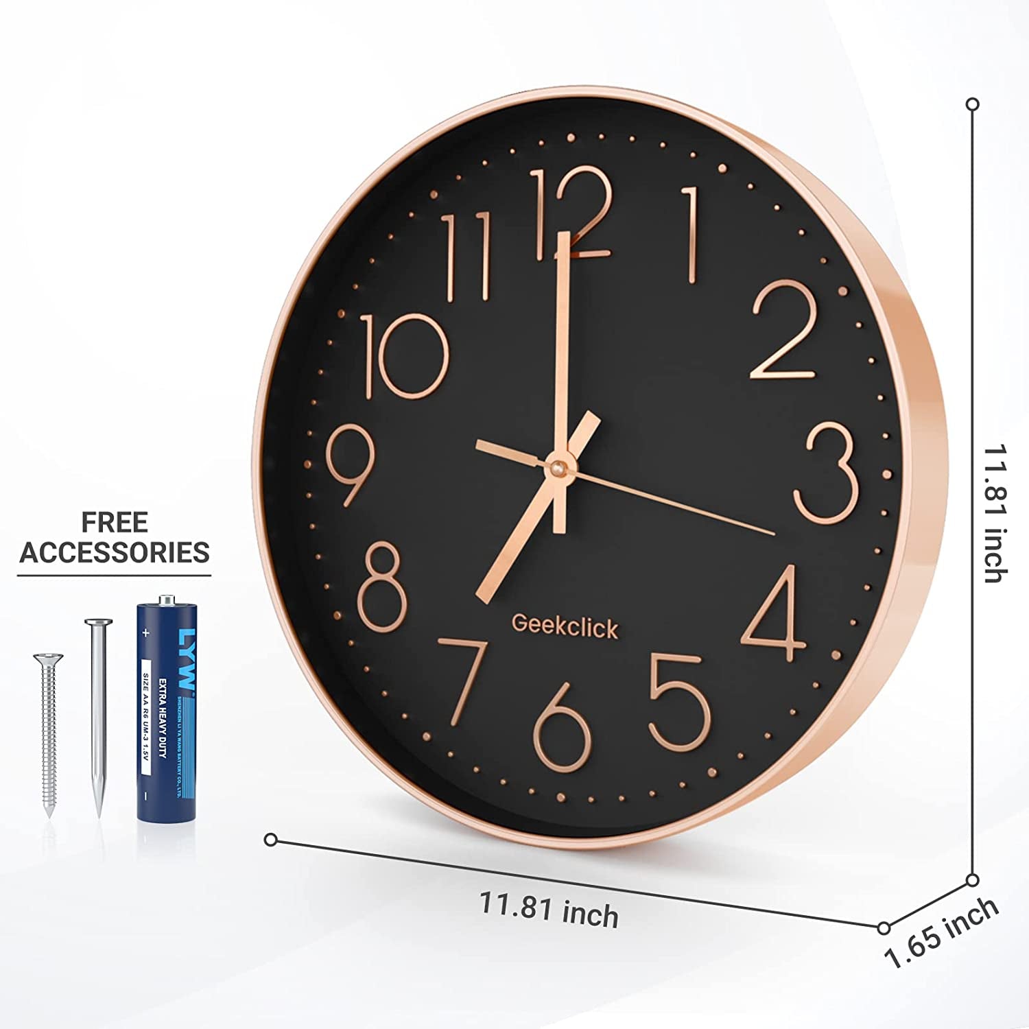 12" Silent Wall Clock - K&L Trending Products