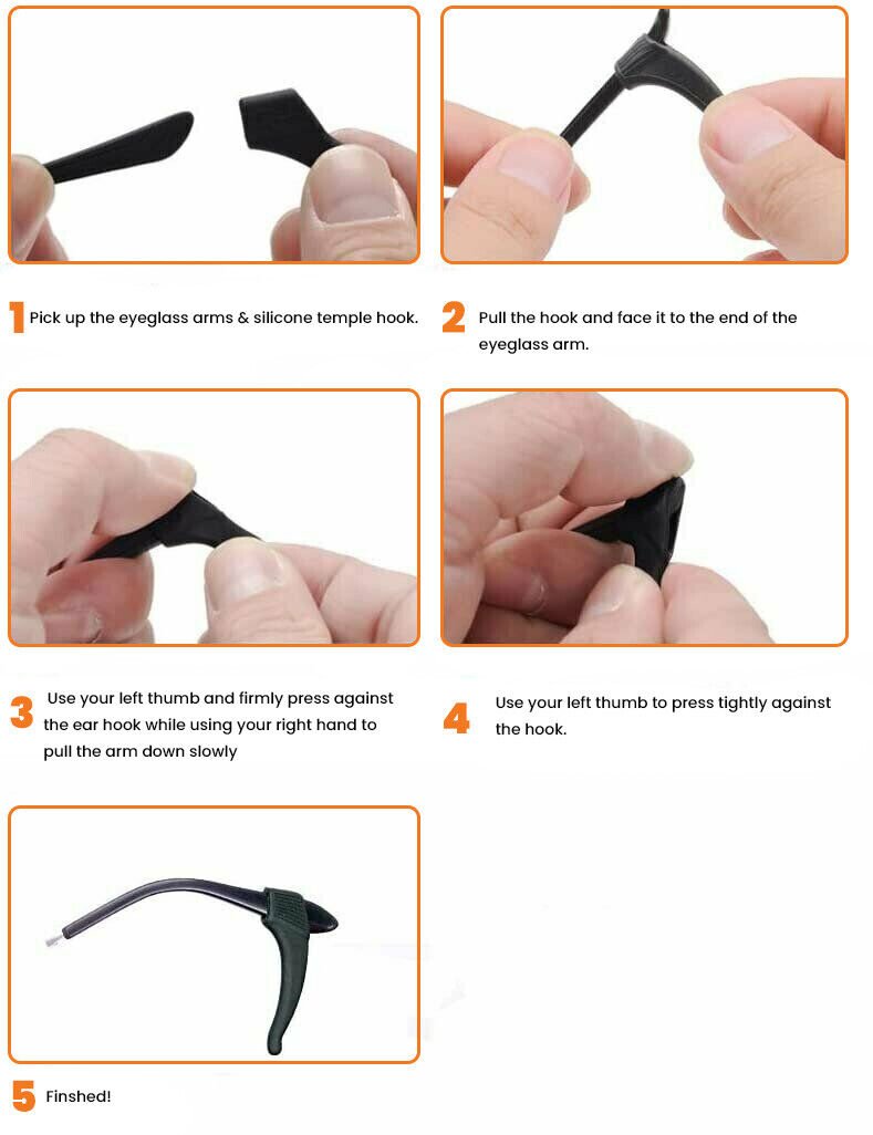 4 Pair Anti Slip Glasses Ear Hooks Tip - K&L Trending Products