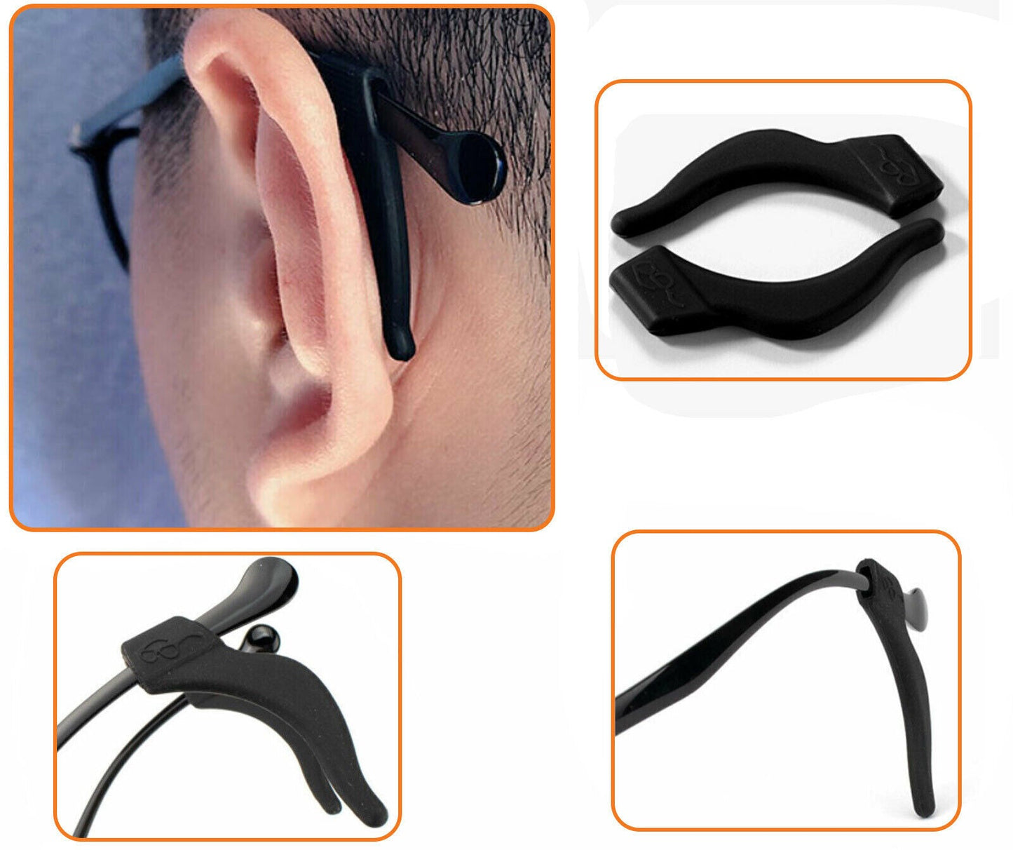 4 Pair Anti Slip Glasses Ear Hooks Tip - K&L Trending Products