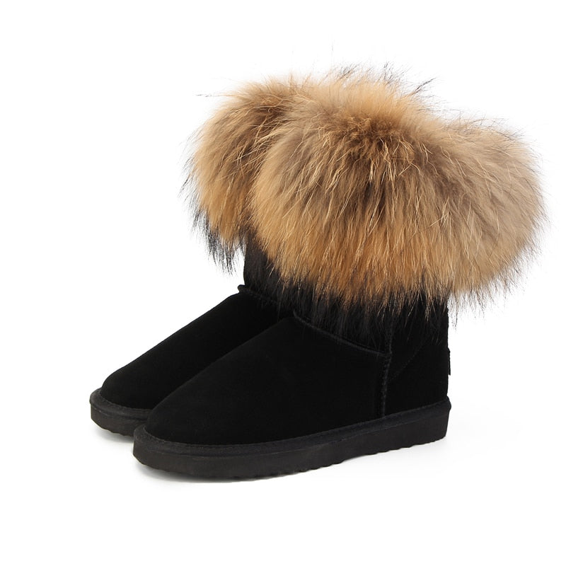 Women's Fox Fur Snow Boots - K&L Trending Products