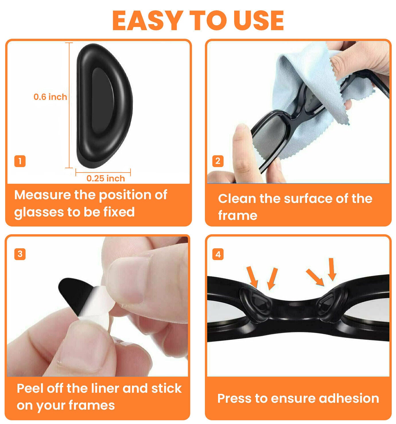 5 Pairs Anti-Slip Nose Pads For Eyeglasses - K&L Trending Products