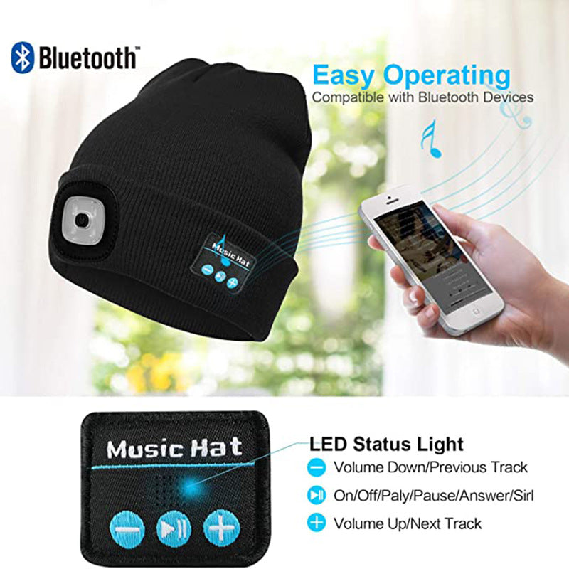 LED Hat With Stereo Headset - K&L Trending Products