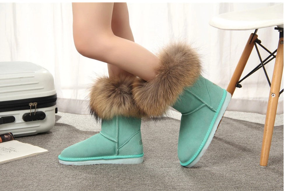 Women's Fox Fur Snow Boots - K&L Trending Products