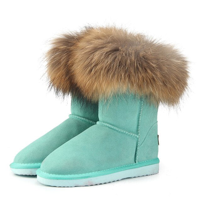 Women's Fox Fur Snow Boots - K&L Trending Products