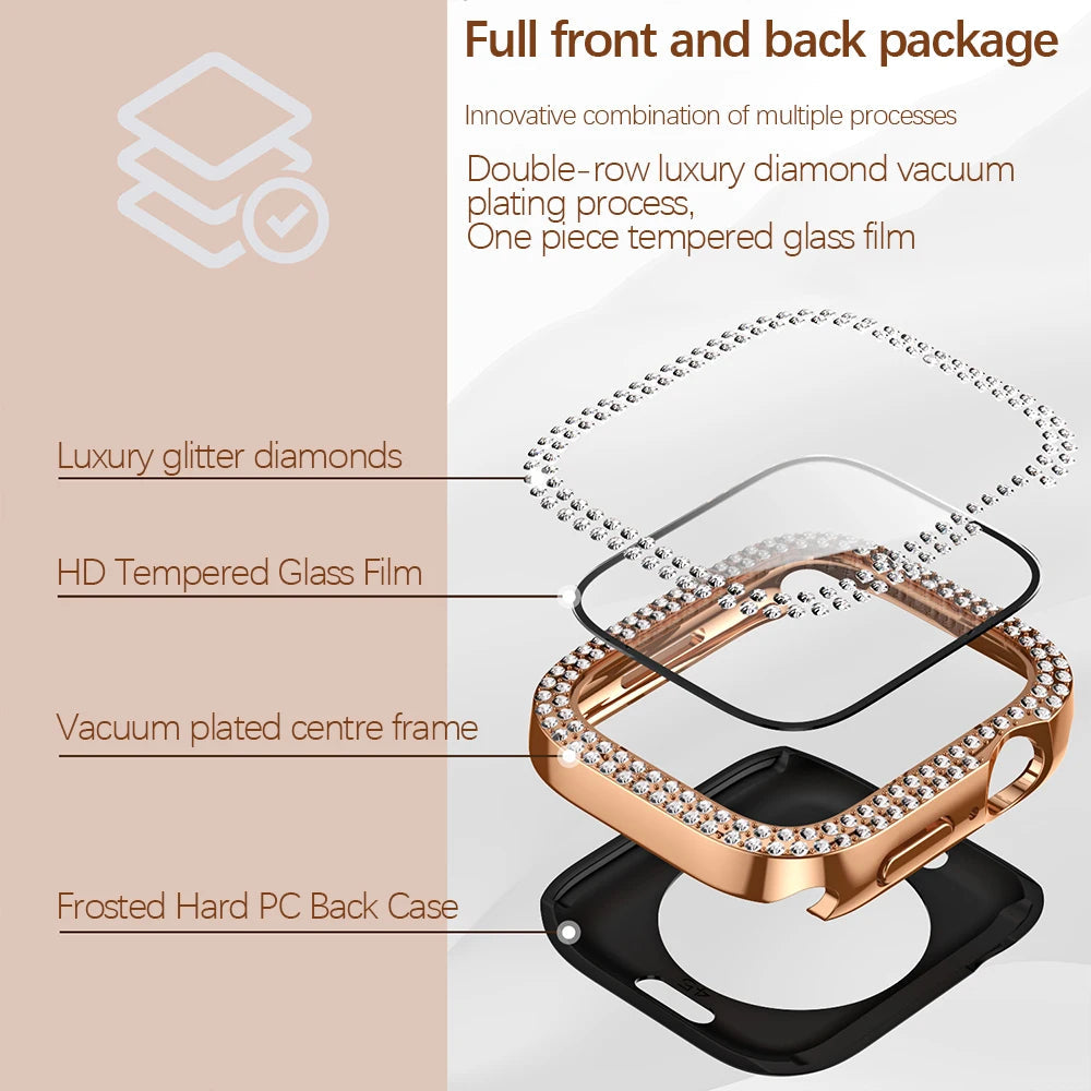 Bling Glass + Cover for Apple Watch Case - K&L Trending Products