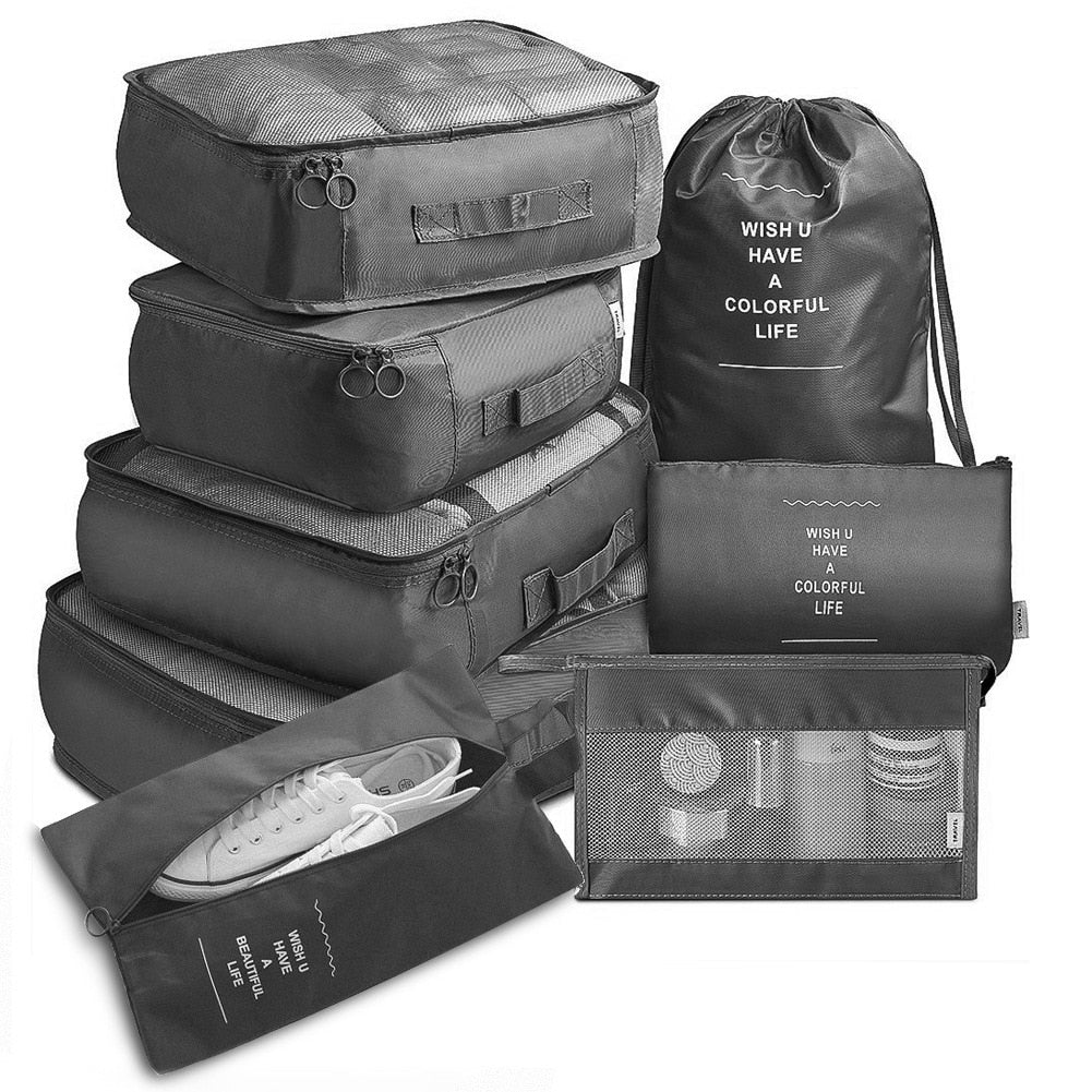 8Pcs/set Large Capacity Travel Organizer - K&L Trending Products