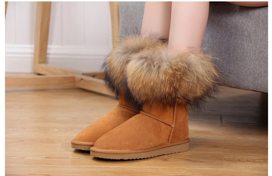 Women's Fox Fur Snow Boots - K&L Trending Products