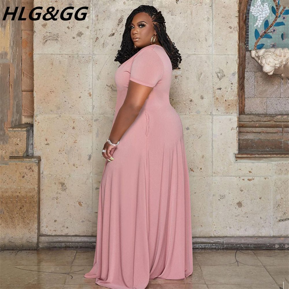 A-Line Long Plus Size Dress - K&L Trending Products