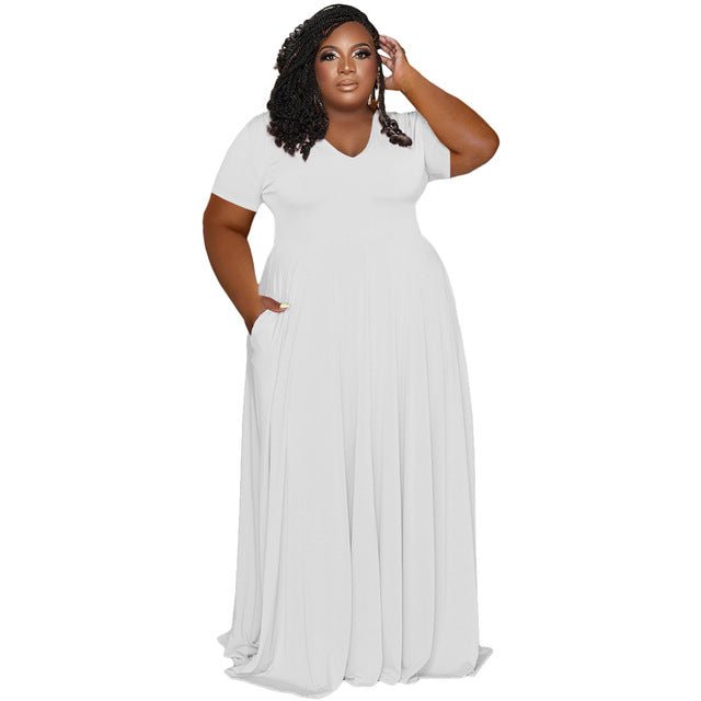 A-Line Long Plus Size Dress - K&L Trending Products