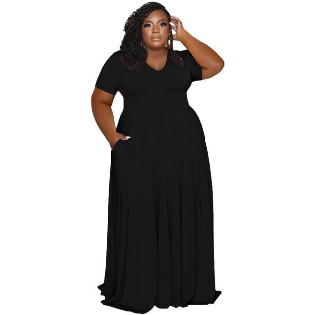 A-Line Long Plus Size Dress - K&L Trending Products