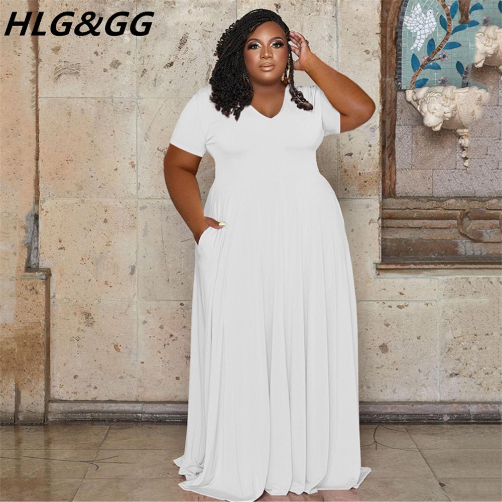 A-Line Long Plus Size Dress - K&L Trending Products