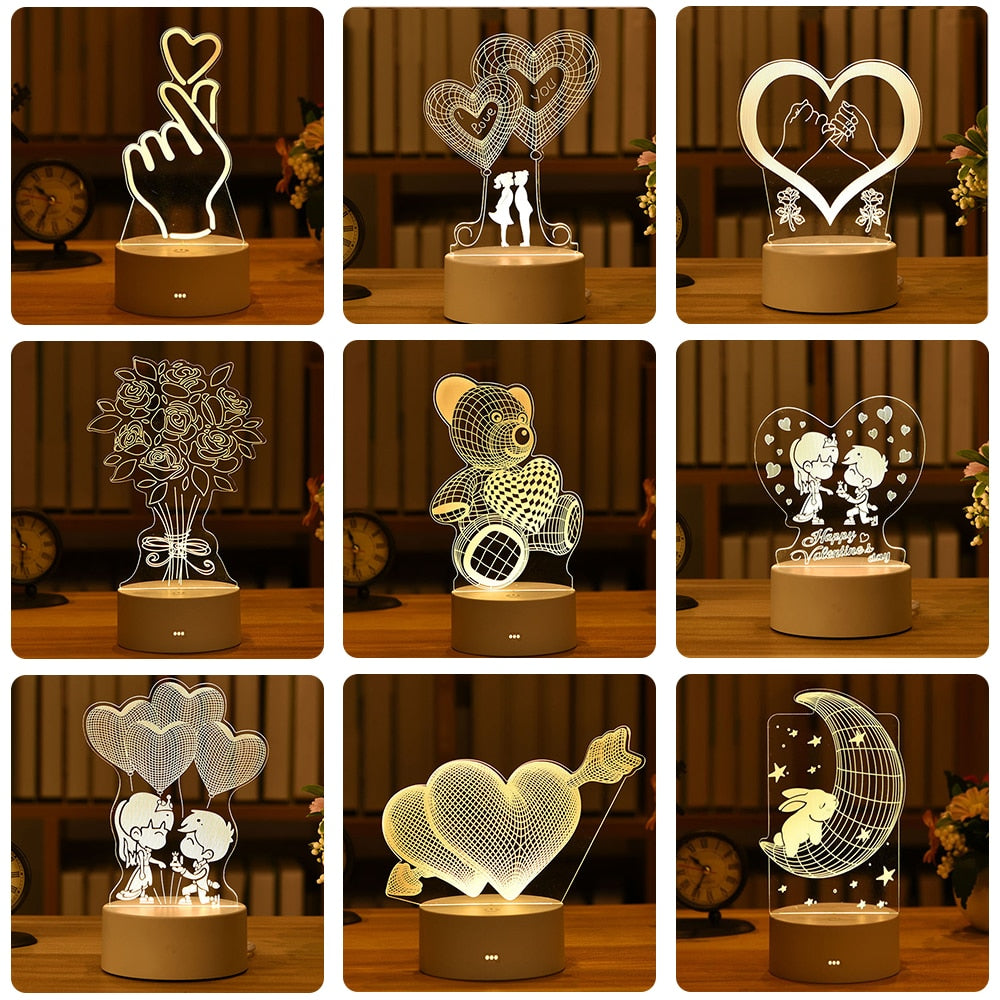 Acrylic Led Night Light - K&L Trending Products