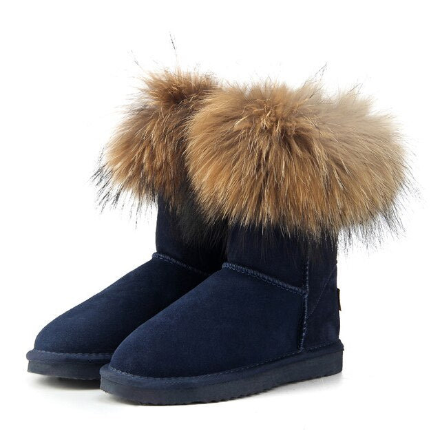 Women's Fox Fur Snow Boots - K&L Trending Products