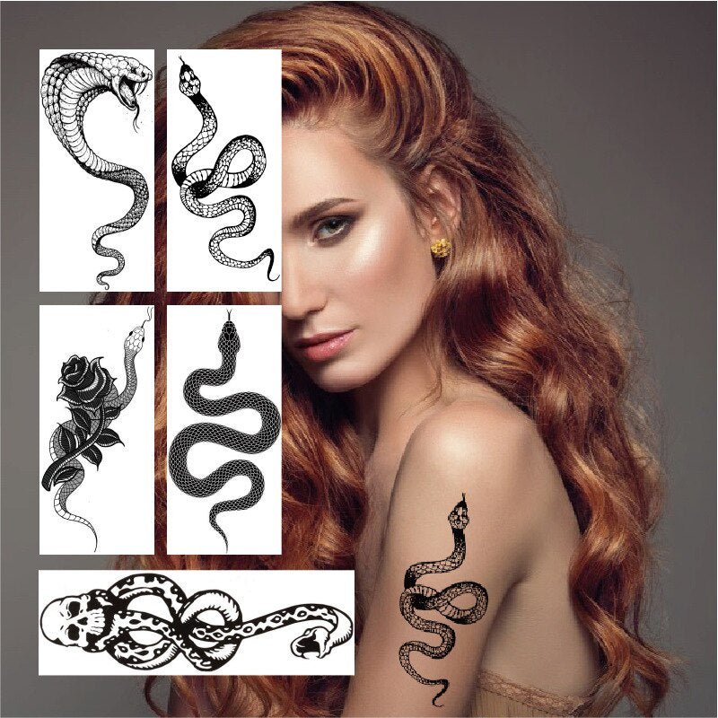 Black Snakes Body Tattoo - K&L Trending Products