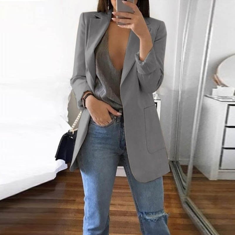 Casual Long Sleeve Business Suit Jacket - K&L Trending Products