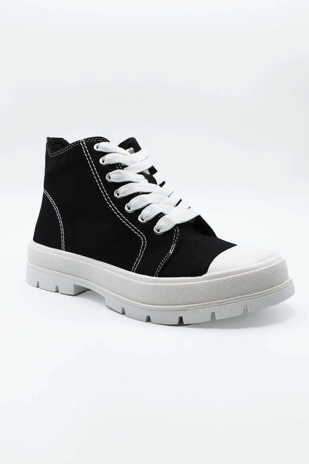 Chunky Platform Heel High-Top Sneakers - K&L Trending Products