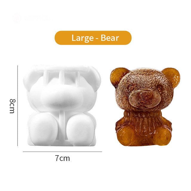 Cute Teddy Bear Silicone Mould Ice Cube Maker - K&L Trending Products