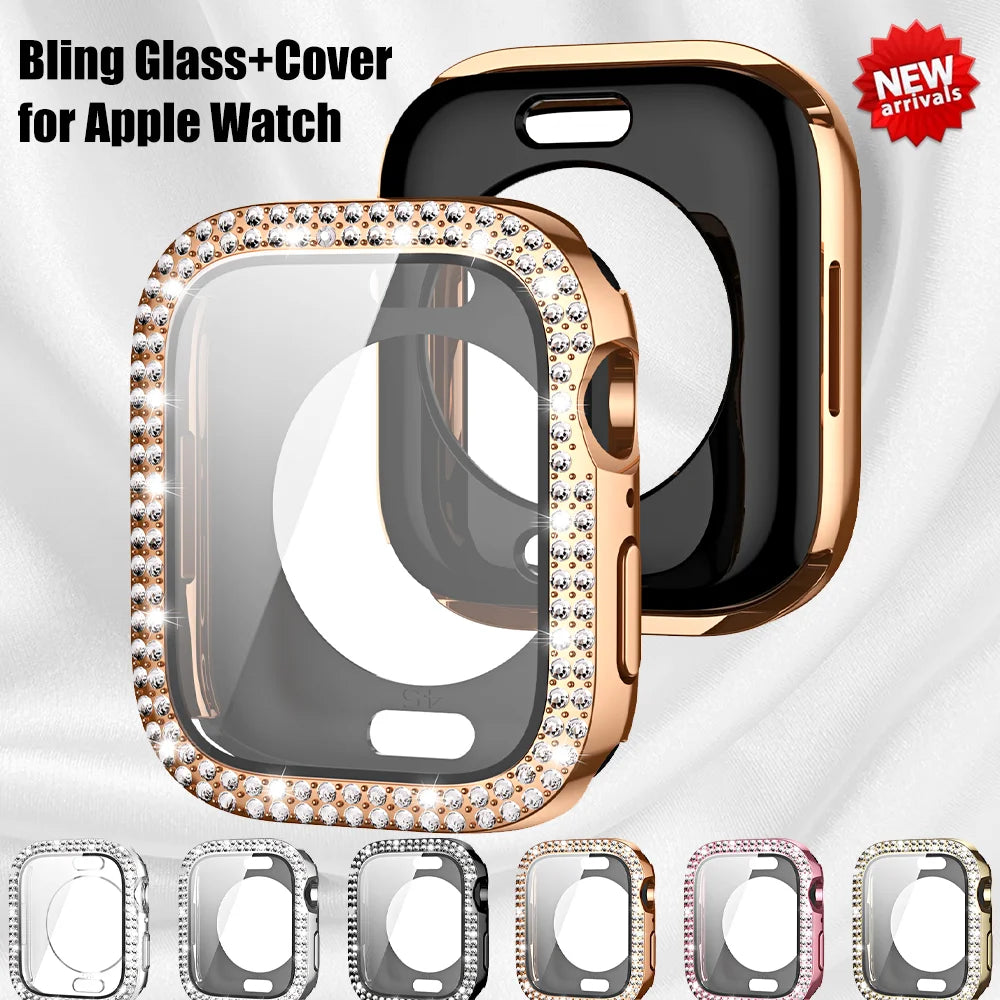 Bling Glass + Cover for Apple Watch Case - K&L Trending Products