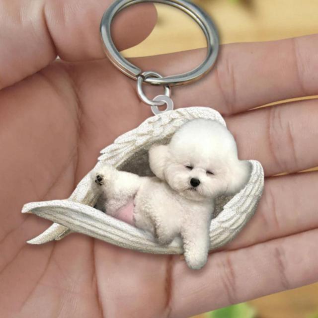 Dog Sleeping Angel Keychains - K&L Trending Products