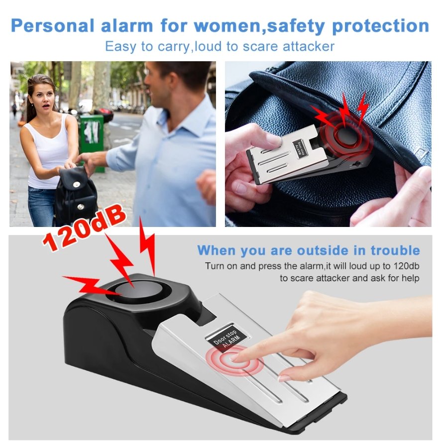 Door Stop Alarm - Portable Traveling Security - K&L Trending Products