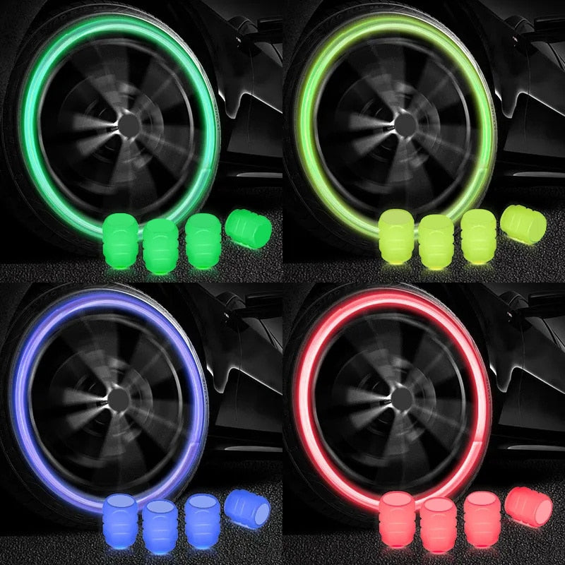 Fluorescent Night Glowing Valve Caps - K&L Trending Products