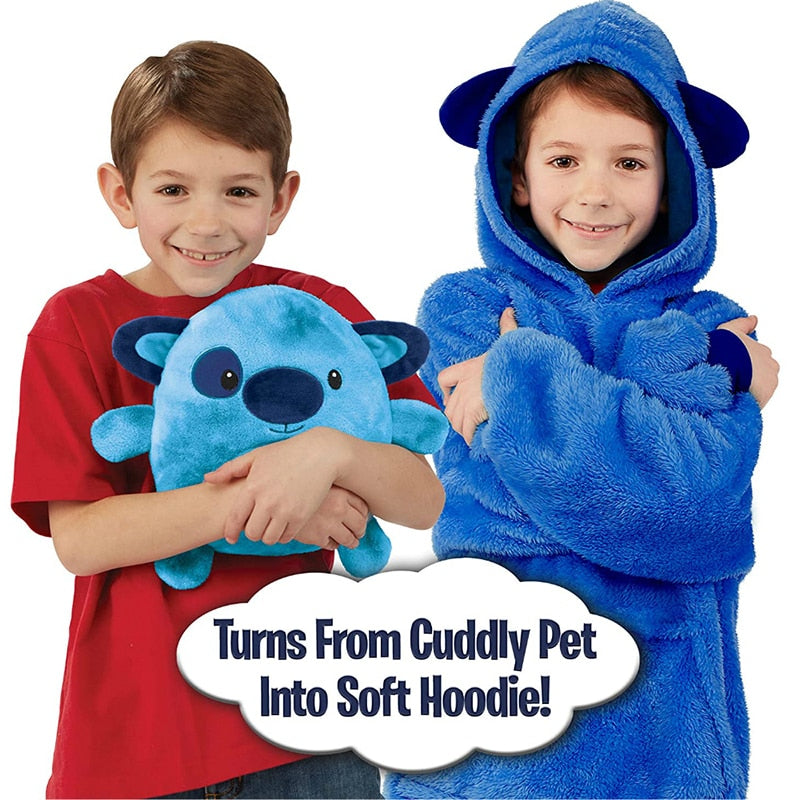 Kids Pets Blanket Hoodie Soft Plush - K&L Trending Products